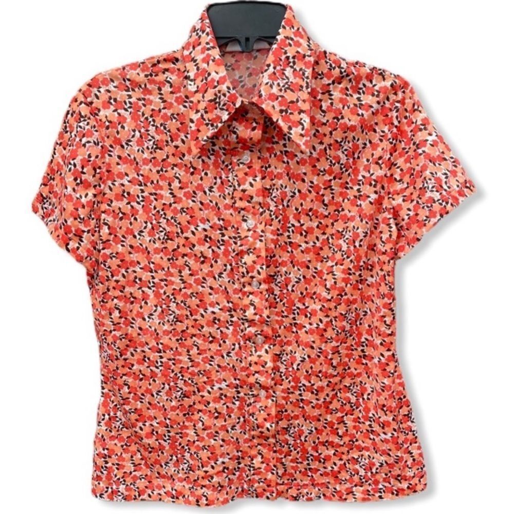 Vintage Sears Floral Polyester Blouse